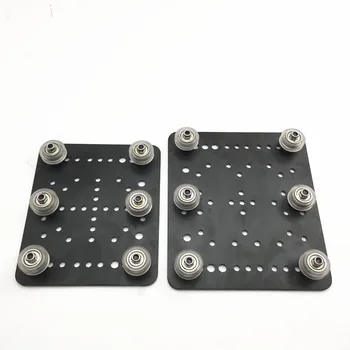 Собранный комплект портальной пластины OpenRail с поликарбонатными V-образными колесами алюминиевая пластина скольжения алюминиевая пластина 20 мм 40 мм 80 мм