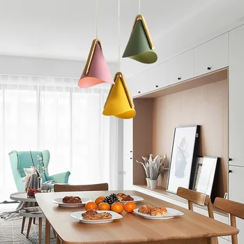 Люстра для ресторана Nordic Home, спальни, кабинета, современная люстра для кухни в стиле лофт с тремя головками, кафе-бар, небольшое подвесное освещение