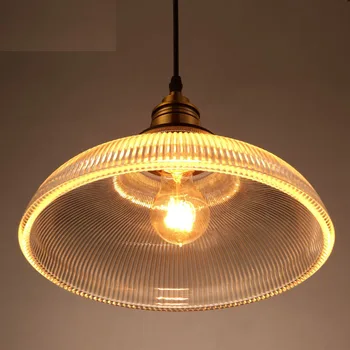 Современный минималистичный Одноместный обеденный подвесной светильник из прозрачного Стекла LED E27, освещение спальни, гостиной, внутренний декоративный подвесной светильник